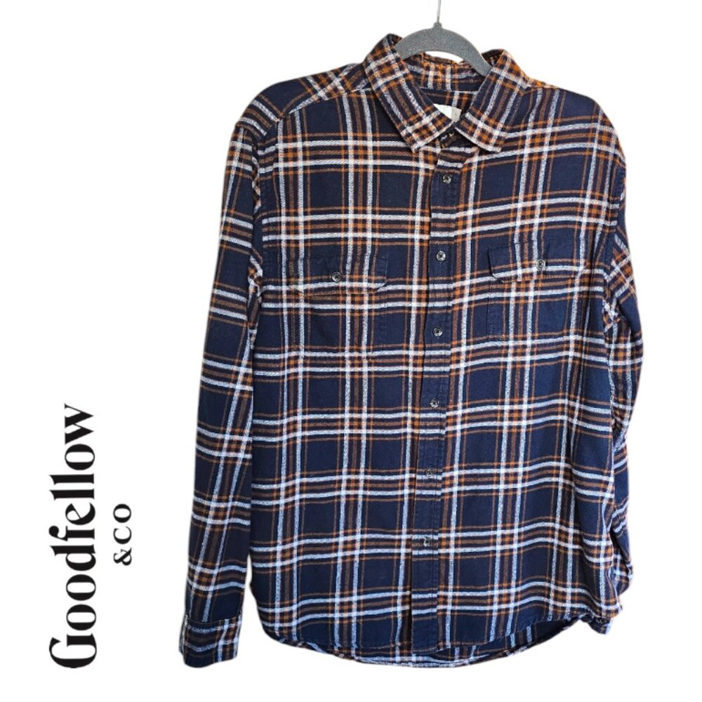 Goodfellow Flannel Men L Cotton Longsleeve Shirt